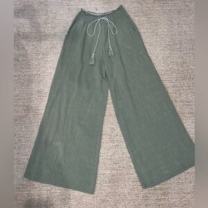 Miou Muse Green Wide Leg Pants
